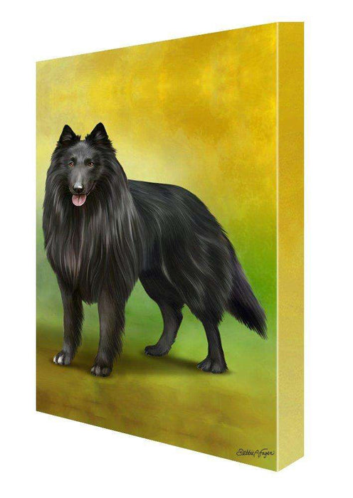 Belgian Shepherd Dog Painting Printed on Canvas Wall Art Signed