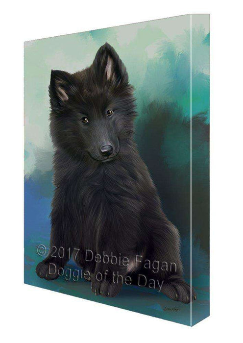 Belgian Shepherd Dog Painting Printed on Canvas Wall Art Signed