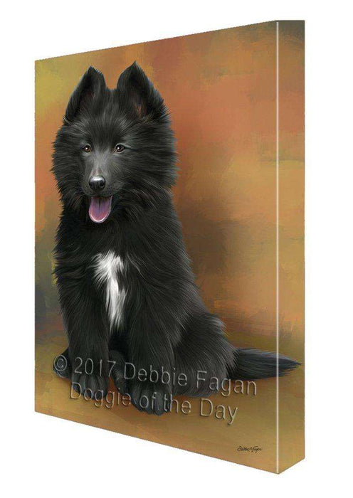 Belgian Shepherd Dog Painting Printed on Canvas Wall Art Signed