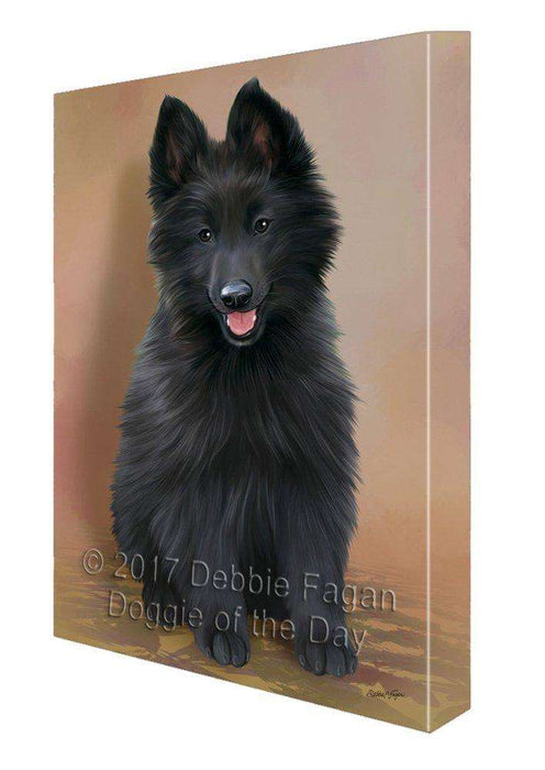 Belgian Shepherd Dog Painting Printed on Canvas Wall Art Signed