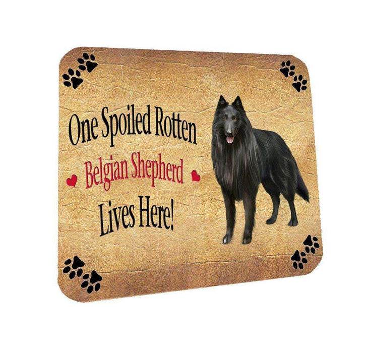 Belgian Shepherd Spoiled Rotten Dog Coasters Set of 4