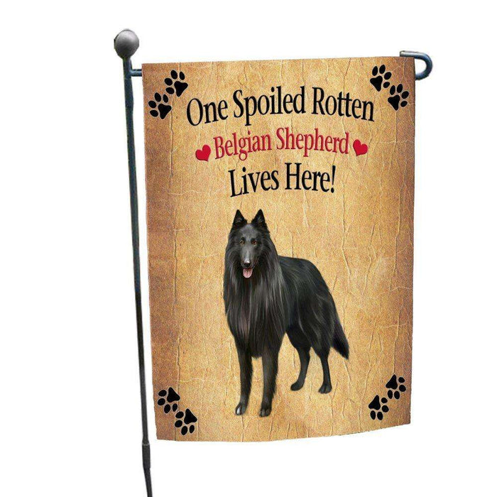 Belgian Shepherd Spoiled Rotten Dog Garden Flag