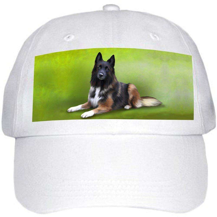 Belgian Tervuren Dog Ball Hat Cap Off White