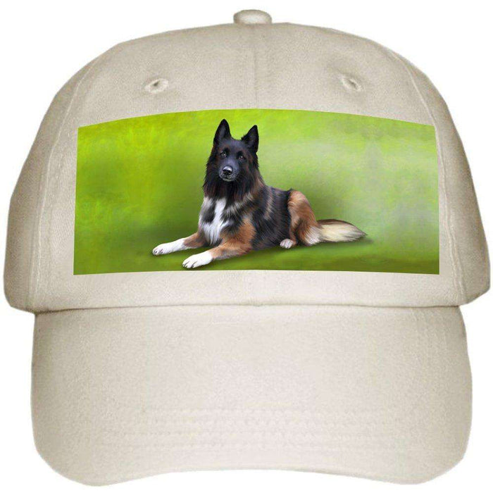 Belgian Tervuren Dog Ball Hat Cap Off White