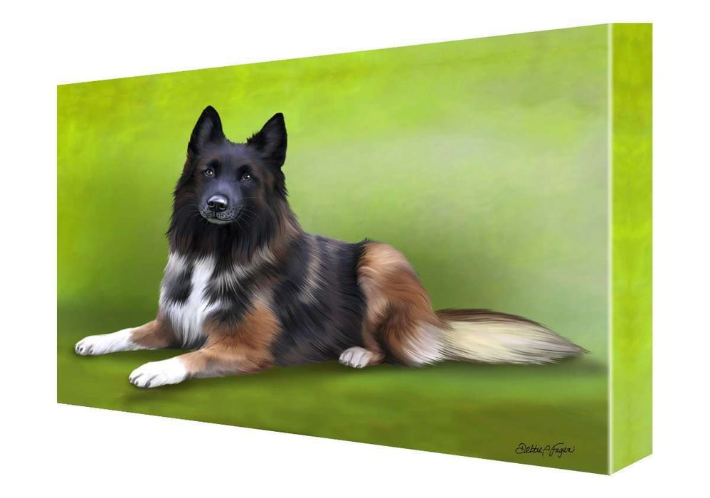 Belgian Tervuren Dog Painting Printed on Canvas Wall Art Signed