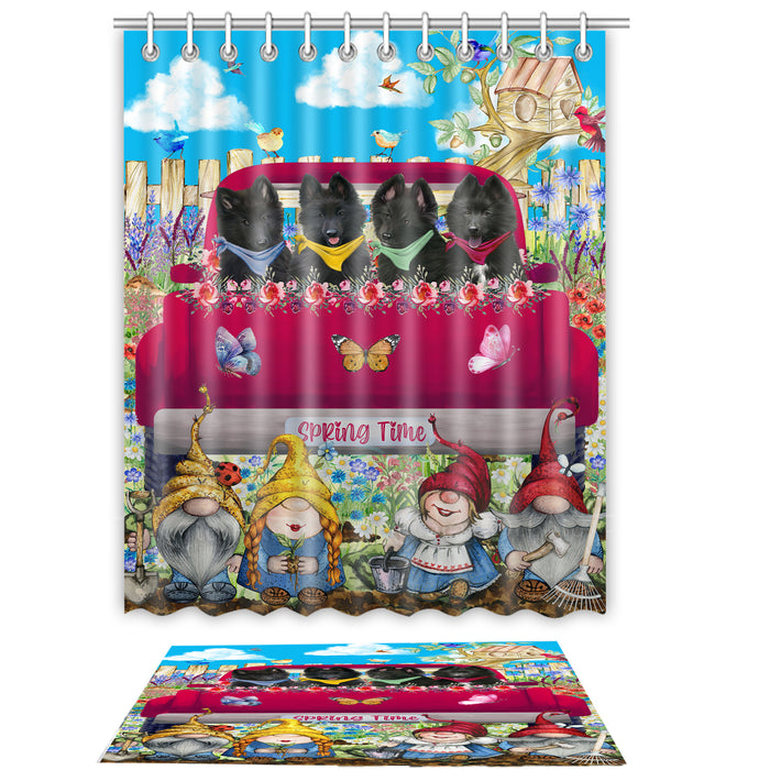 Belgian Shepherd Shower Curtain & Bath Mat Set - Explore a Variety of Custom Designs - Personalized Curtains with hooks and Rug for Bathroom Decor - Dog Gift for Pet Lovers