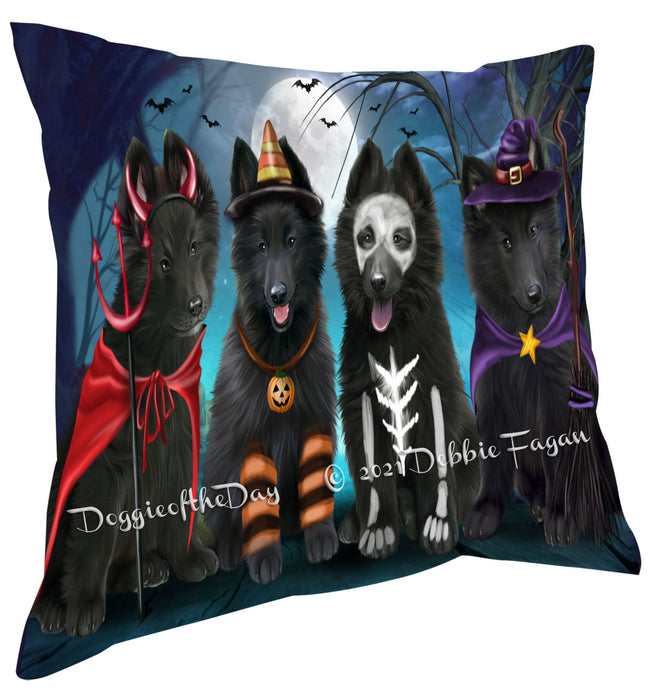 Happy Halloween Trick or Treat Belgian Shepherd Dogs Pillow with Top Quality High-Resolution Images - Ultra Soft Pet Pillows for Sleeping - Reversible & Comfort - Ideal Gift for Dog Lover - Cushion for Sofa Couch Bed - 100% Polyester, PILA88462