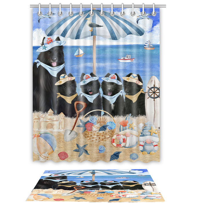 Belgian Shepherd Shower Curtain & Bath Mat Set - Explore a Variety of Personalized Designs - Custom Rug and Curtains with hooks for Bathroom Decor - Pet and Dog Lovers Gift