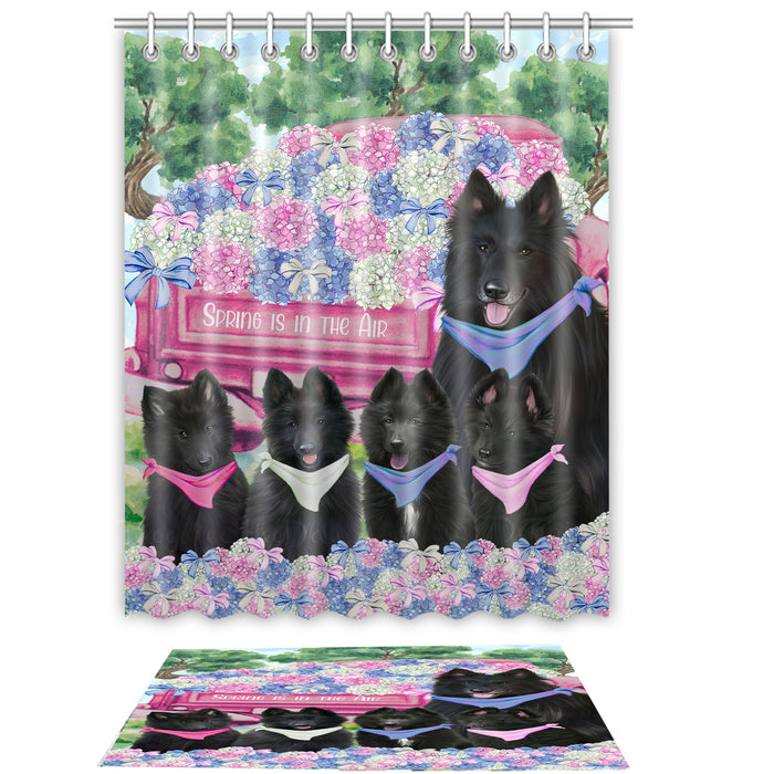 Belgian Shepherd Shower Curtain & Bath Mat Set - Explore a Variety of Custom Designs - Personalized Curtains with hooks and Rug for Bathroom Decor - Dog Gift for Pet Lovers