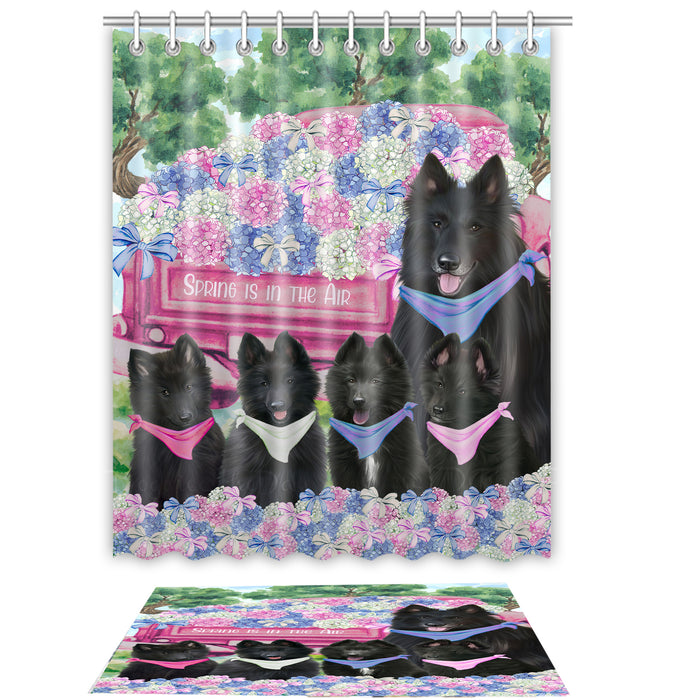 Belgian Shepherd Shower Curtain & Bath Mat Set: Explore a Variety of Designs, Custom, Personalized, Curtains with hooks and Rug Bathroom Decor, Gift for Dog and Pet Lovers