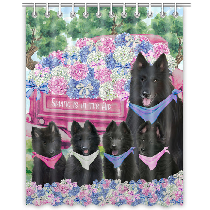 Belgian Shepherd Shower Curtain, Personalized Bathtub Curtains for Bathroom Decor with Hooks, Explore a Variety of Designs, Custom, Pet Gift for Dog Lovers