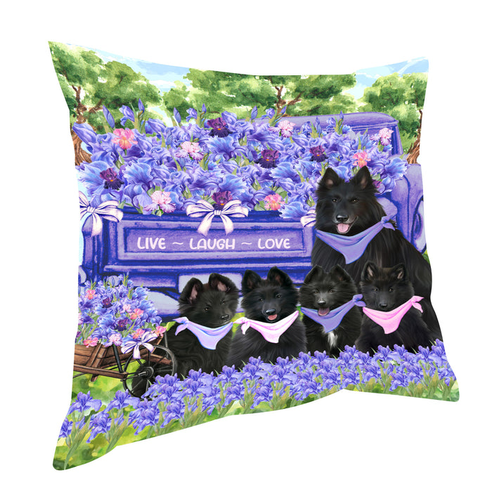 Belgian Shepherd Pillow: Explore a Variety of Designs, Custom, Personalized, Throw Pillows Cushion for Sofa Couch Bed, Gift for Dog and Pet Lovers
