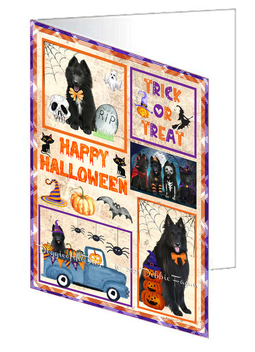 Happy Halloween Trick or Treat Bengal Cats Handmade Artwork Assorted Pets Greeting Cards and Note Cards with Envelopes for All Occasions and Holiday Seasons GCD76409