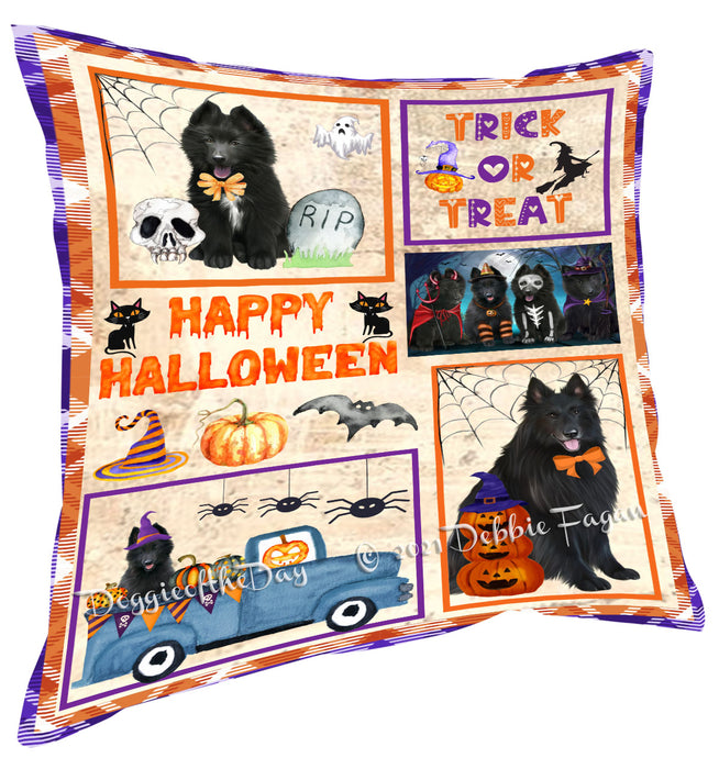 Happy Halloween Trick or Treat Belgian Shepherd Dogs Pillow with Top Quality High-Resolution Images - Ultra Soft Pet Pillows for Sleeping - Reversible & Comfort - Ideal Gift for Dog Lover - Cushion for Sofa Couch Bed - 100% Polyester, PILA88162