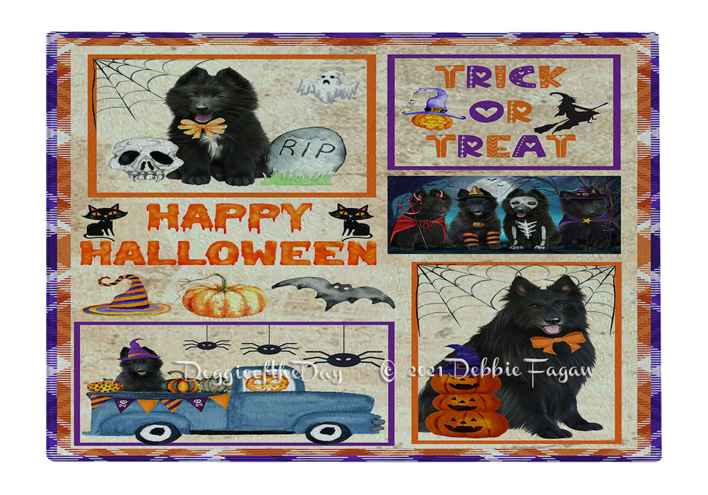 Happy Halloween Trick or Treat Belgian Malinois Dogs Cutting Board - Easy Grip Non-Slip Dishwasher Safe Chopping Board Vegetables C79249
