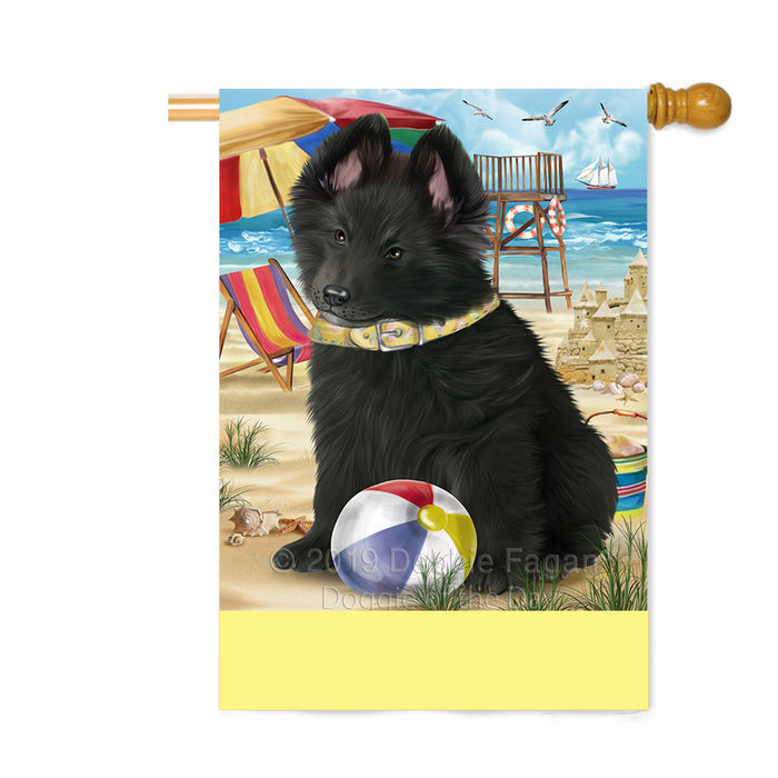 Personalized Pet Friendly Beach Belgian Shepherd Dog Custom House Flag FLG-DOTD-A58235