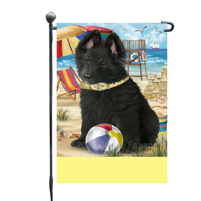 Personalized Pet Friendly Beach Belgian Shepherd Dog Custom Garden Flags GFLG-DOTD-A58179