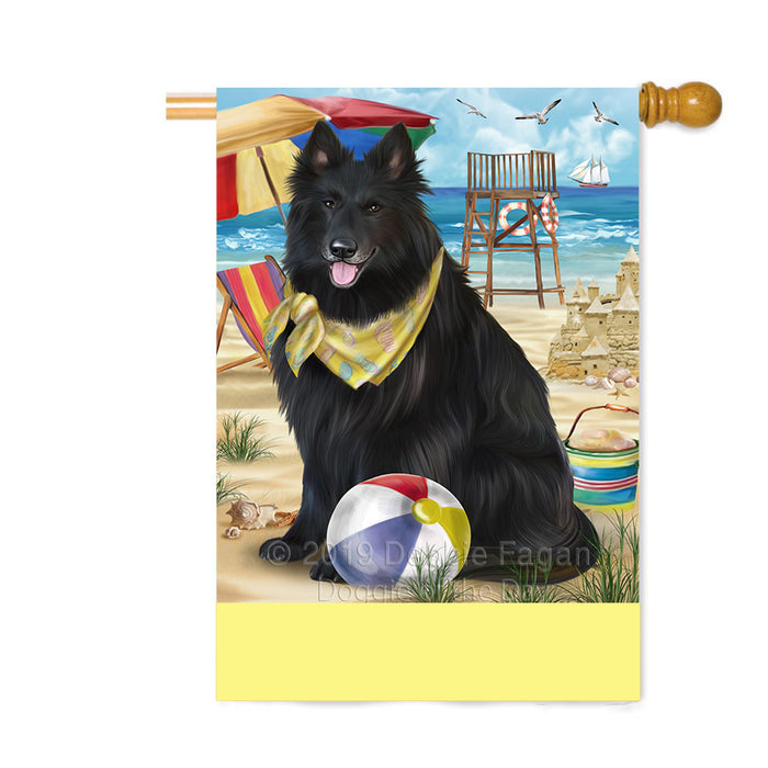 Personalized Pet Friendly Beach Belgian Shepherd Dog Custom House Flag FLG-DOTD-A58236