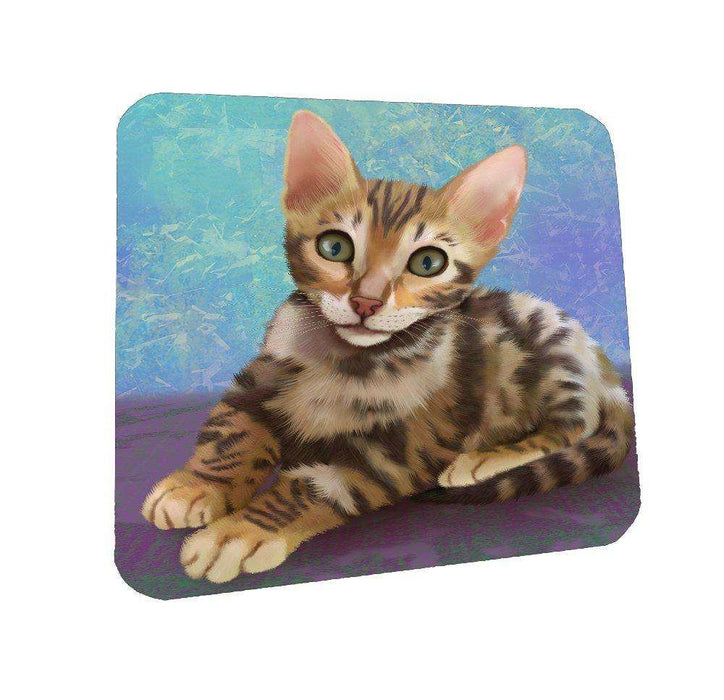 Bengal Cat Coasters Set of 4