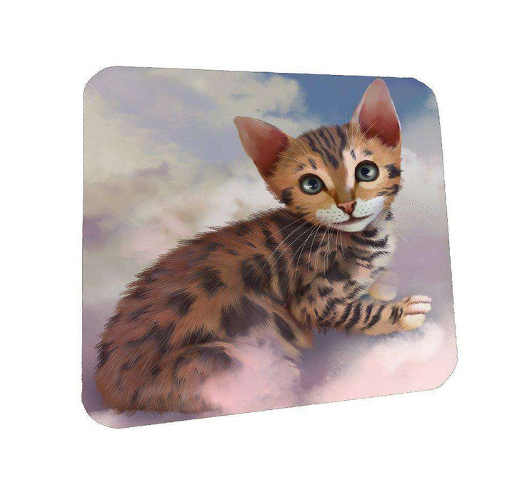 Bengal Cat Coasters Set of 4