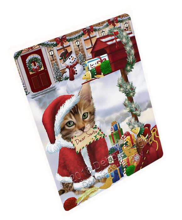 Bengal Cat Dear Santa Letter Christmas Holiday Mailbox Large Refrigerator / Dishwasher Magnet RMAG82008