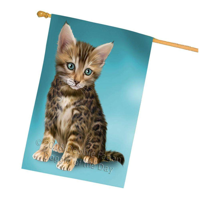 Bengal Cat House Flag FLG52934