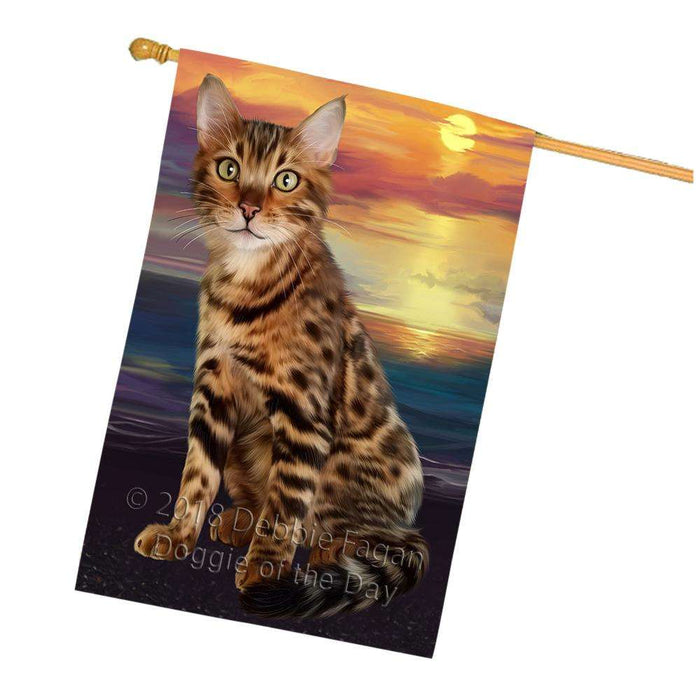 Bengal Cat House Flag FLG52960