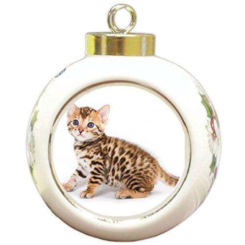 Bengal Cat Kitten Christmas Holiday Ornament