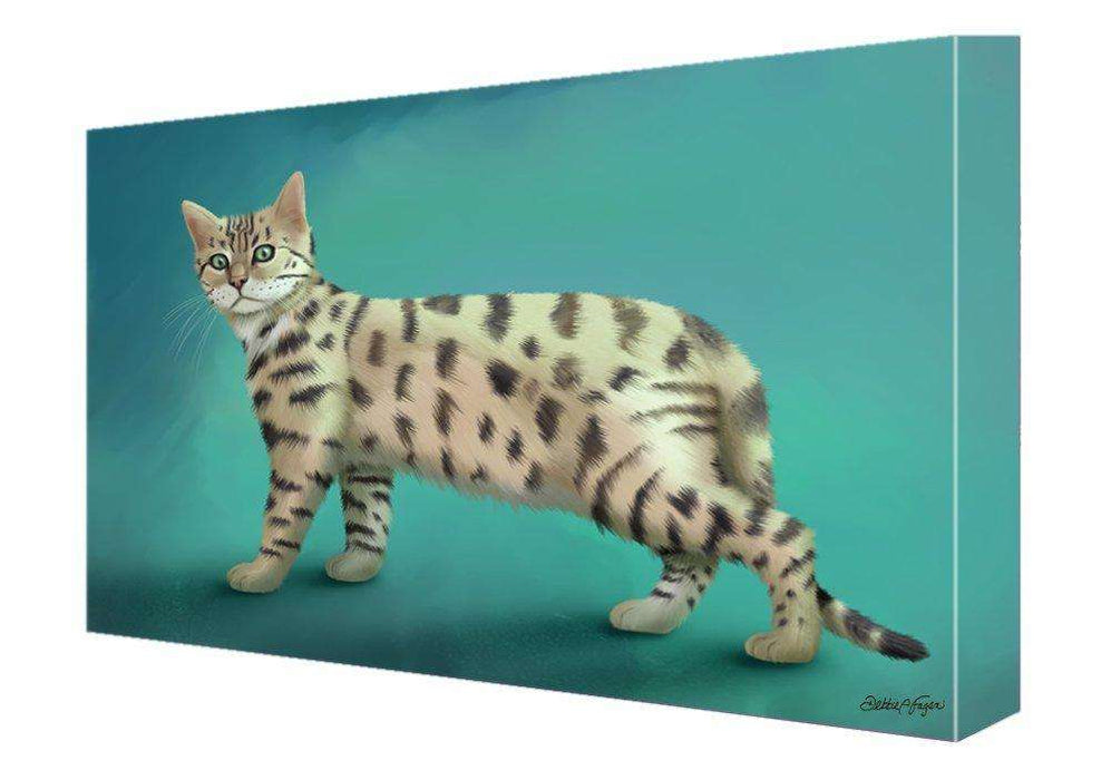 Bengal Cat Painting Printed on Canvas Wall Art Signed