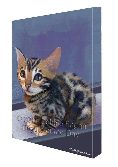 Bengal Cat Painting Printed on Canvas Wall Art