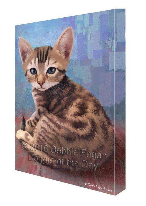 Bengal Cat Painting Printed on Canvas Wall Art