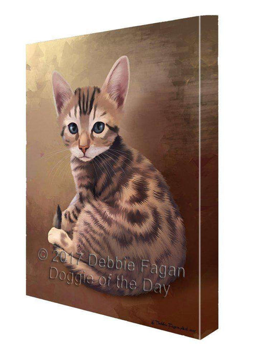 Bengal Cat Painting Printed on Canvas Wall Art