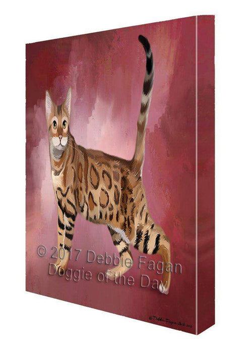 Bengal Cat Painting Printed on Canvas Wall Art