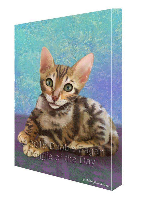 Bengal Cat Painting Printed on Canvas Wall Art