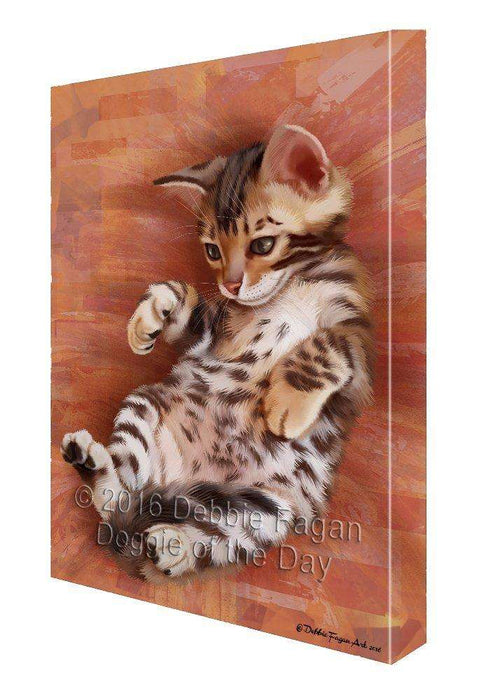 Bengal Cat Painting Printed on Canvas Wall Art