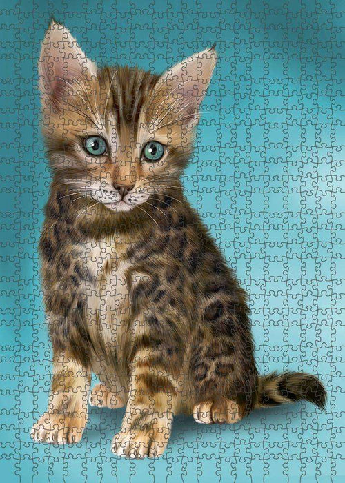 Bengal Cat Puzzle with Photo Tin PUZL62518