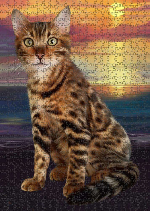 Bengal Cat Puzzle with Photo Tin PUZL62622