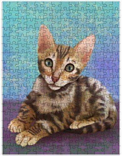 Bengal Cat Puzzle with Photo Tin
