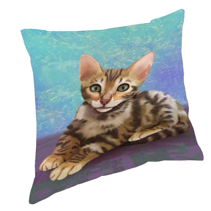 Bengal Cat Throw Pillow