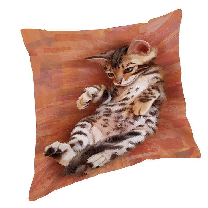 Bengal Cat Throw Pillow