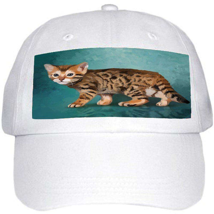 Bengal Kitten Cat Ball Hat Cap