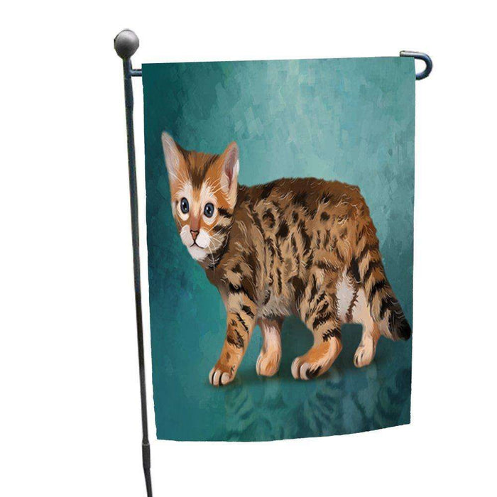 Bengal Kitten Cat Garden Flag