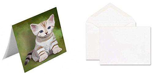 Bengal Kitten Cat Handmade Artwork Assorted Pets Greeting Cards and Note Cards with Envelopes for All Occasions and Holiday Seasons