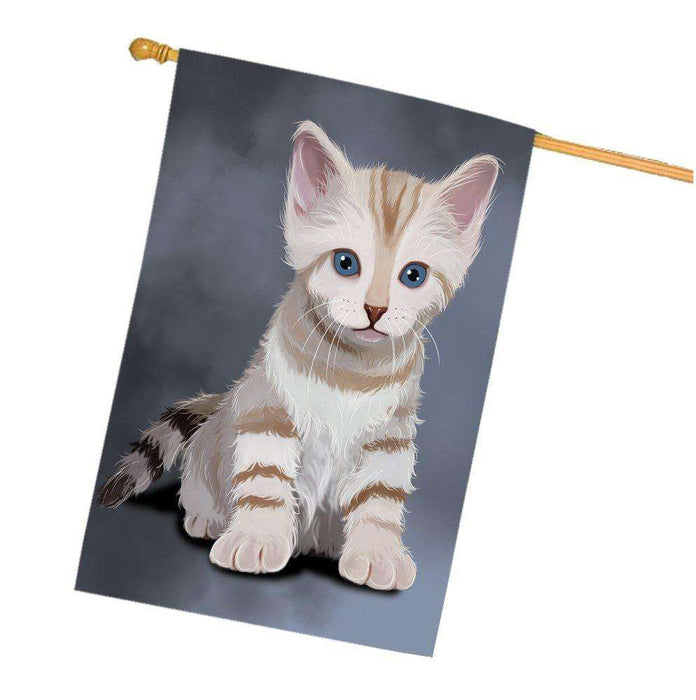 Bengal Kitten Cat House Flag