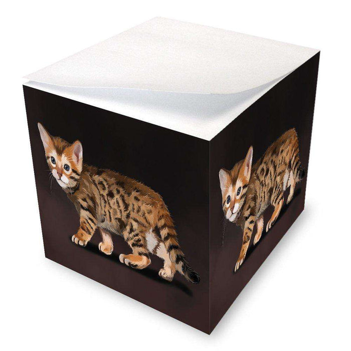 Bengal Kitten Cat Note Cube