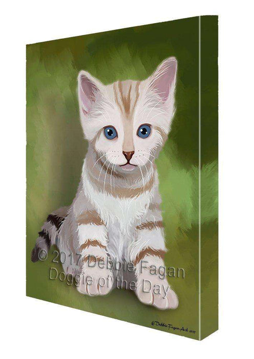 Bengal Kitten Cat Painting Printed on Canvas Wall Art