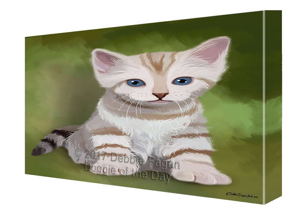 Bengal Kitten Cat Painting Printed on Canvas Wall Art