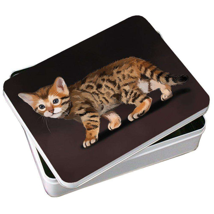 Bengal Kitten Cat Photo Storage Tin