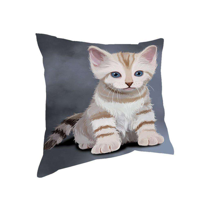 Bengal Kitten Cat Throw Pillow