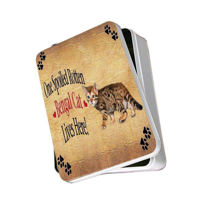 Bengal Kitten Spoiled Rotten Cat Photo Storage Tin